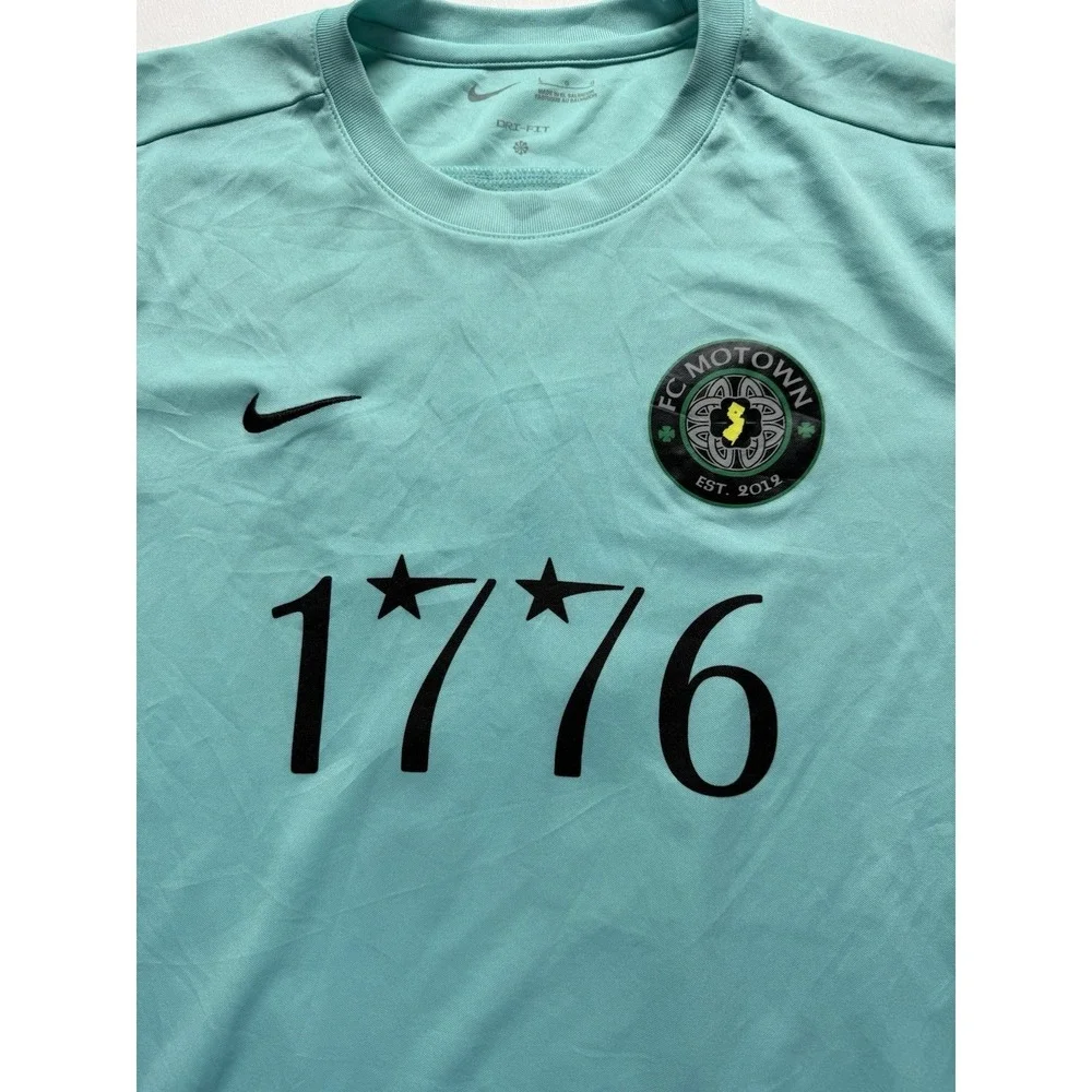 Nike Dri-FIT Soccer Jersey Shirt 1776‎ SoccerZone USA #17 Teal Men's Small